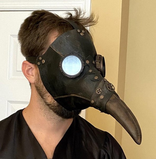 Genişletilmiş Plague Doktor Maskesi Beak Plastik Aparat - 7