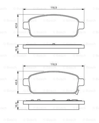 ARKA FREN BALATASI ASTRA J CRUZE MOKKA BOSCH 0986495259 ürün görseli