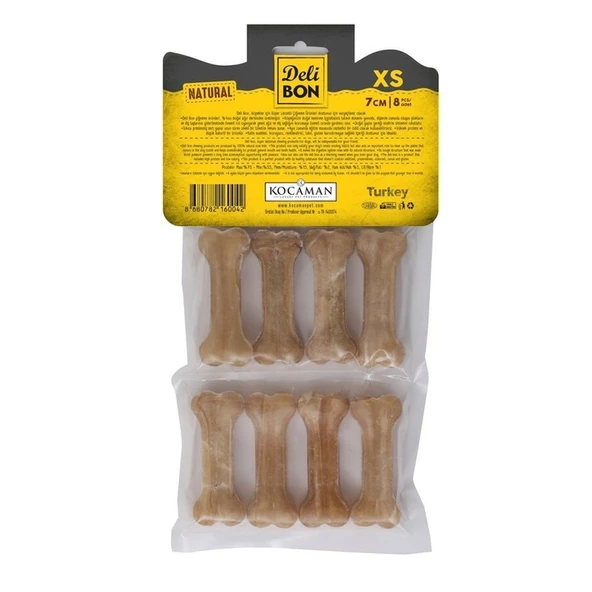 Delibon Pres Köpek Kemiği Naturel 7 Cm (8 Adet) - Resim 2