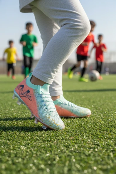 Playup Mint Somon Bilekten Çoraplı Erkek Çocuk Krampon FK-252-153 F - 3