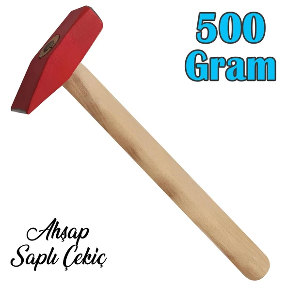 Ahşap Saplı Çekiç 500 Gram Çivi Çakar ürün görseli