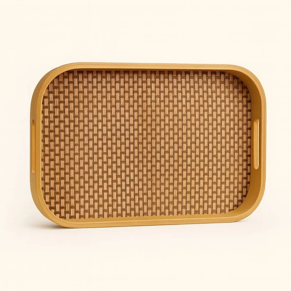 Dekorasyaa Bambu Dikdörtgen Tepsi 40cm x 28cm x 5cm ürün görseli