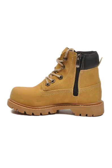 CONTEYNER Camel Nubuk Kaymaz Unisex Çocuk Bot 921 F - Resim 4