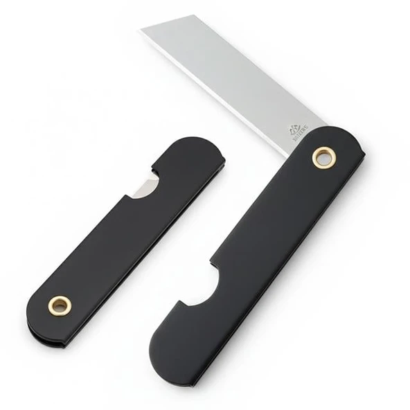 Powermaster PM-28647 Tekli Katlanır Falçata Maket Bıçağı Büyük Paslanmaz Çelik Siyah ürün görseli 1