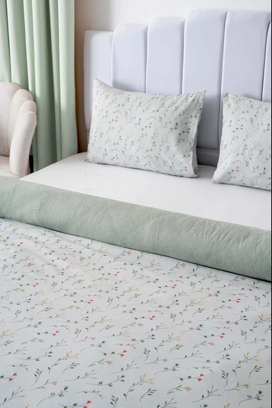 Rivaİstanbul Clara Yeşil Tek Kişilik Nevresim Takımı Pamuklu - Resim 4