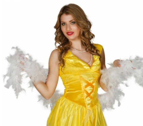 Beyaz Renk Kabarık Tüylü Otriş Boa Dekorasyon Tüy 180 CM - Resim 2