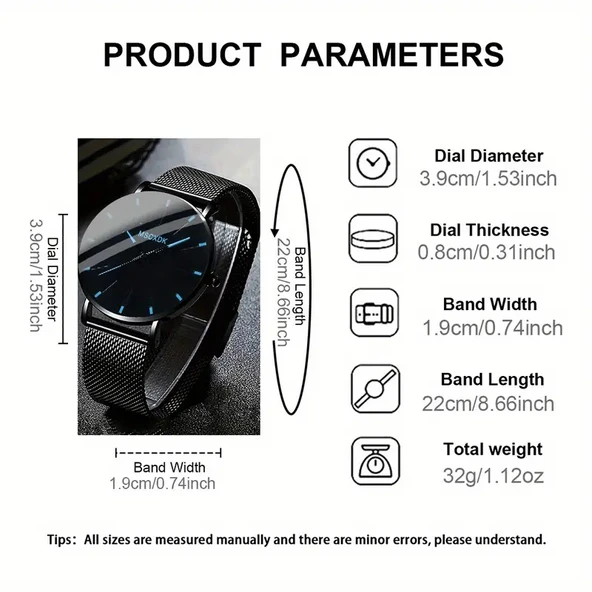 Blade an Soul Özel Tasarım Erkek Saat Yumuşak Esnek Kaliteli Kordunlu Saat - Resim 3