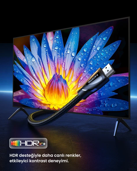 UGREEN 8K 60Hz Ultra HD HDMI 2.1 Görüntü Aktarma Kablosu, 5 Metre, 80405 - Resim 6