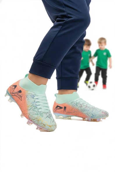 Playup Mint Somon Bilekten Çoraplı Erkek Çocuk Krampon FK-252-153 F