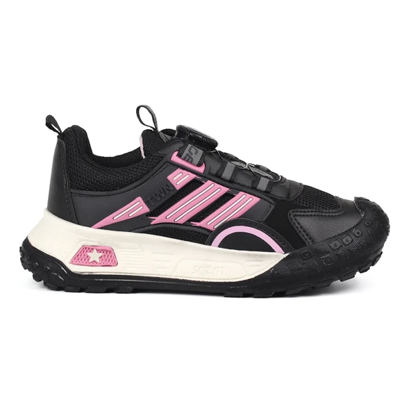 Kız Çocuk Siyah Günlük Spor Ayakkabı | Rahat Yürüyüş ve Koşu Sneaker - Şık ve Dayanıklı Tasarım - Resim 6