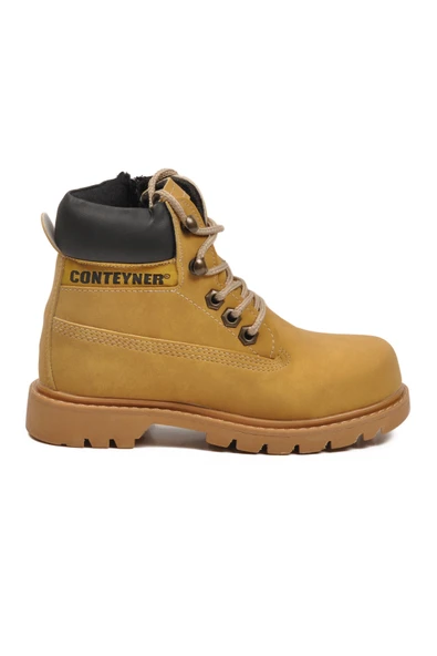 CONTEYNER Camel Nubuk Kaymaz Unisex Çocuk Bot 921 F - Resim 2