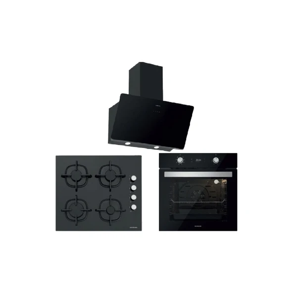 Silverline Ankastre Set - Soho 60CM Davlumbaz - CS5343B01 - BO6504B01 ürün görseli 1