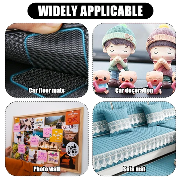 Araç Ev Ofis Çok Amaçlı Kaydırmaz Çift Taraflı Cırt Velcro Bant 16’lı Set 23x70mm Siyah - 8