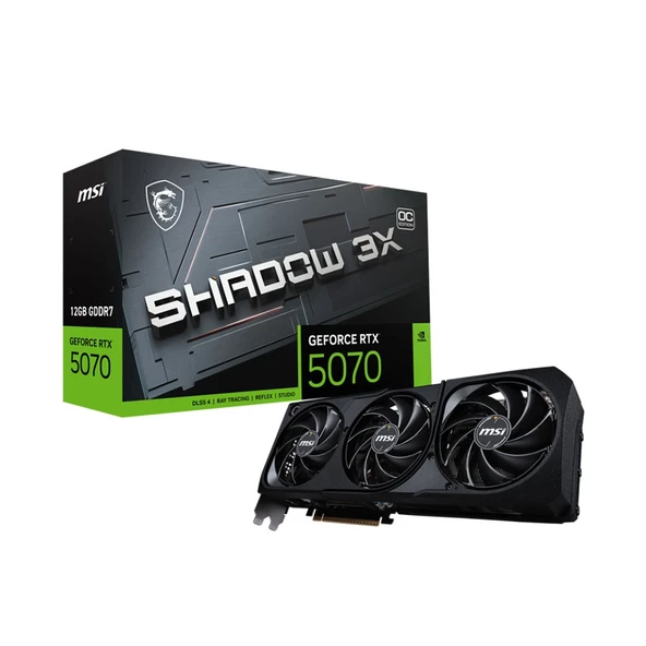 MSI GeForce RTX 5070 12G SHADOW 3X OC GDDR7 12GB 192Bit DLSS 4 NVIDIA Ekran Kartı ürün görseli
