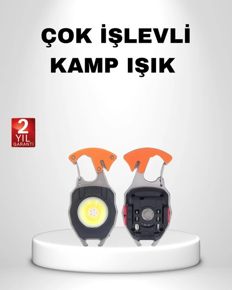 Mini LED Anahtarlık Fener – Şişe Açacağı, Tornavida, Düdük ve USB Şarj Özellikli ürün görseli