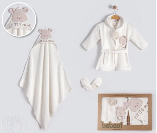 Erkek Bebek Little Bear Bornoz Seti BSS-4183 ürün görseli