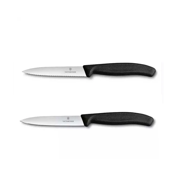 Victorinox 2li Set 10 CM Tırtıklı - 10 CM Düz Sebze Meyve Bıçağı ürün görseli