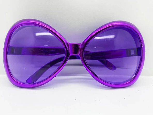Yeşilçam Temalı Parti Gözlüğü Mor Renk 7x16 cm ürün görseli