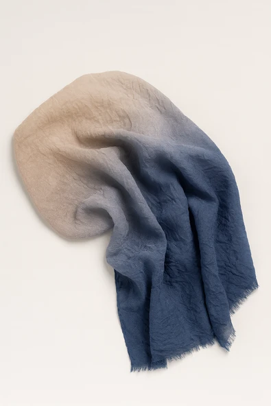 Degrade Konfor Şal – Tok Duruşlu, Terletmeyen, Kayma Yapmayan, 4 Mevsim Kullanıma Uygun - Resim 4