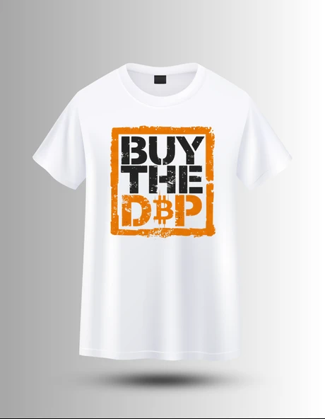 DEVISSO TRADERS Buy The Dip - Bitcoin - Trader, Borsaci Erkek Beyaz T-Shirt - 3