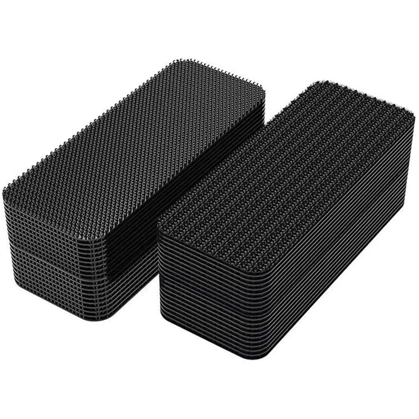 Araç Ev Ofis Çok Amaçlı Kaydırmaz Çift Taraflı Cırt Velcro Bant 16’lı Set 23x70mm Siyah - 5