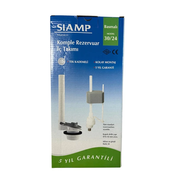 Tema Siamp 30-24 Stoplu Basmalı Klozet Rezervuar İç Takımı - 4