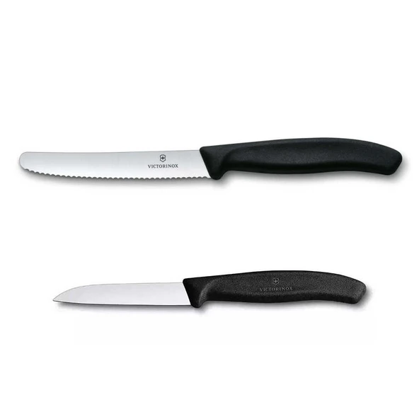 Victorinox 2li Set 11 CM Tırtıklı - 8 CM Düz Sebze Meyve Bıçağı ürün görseli