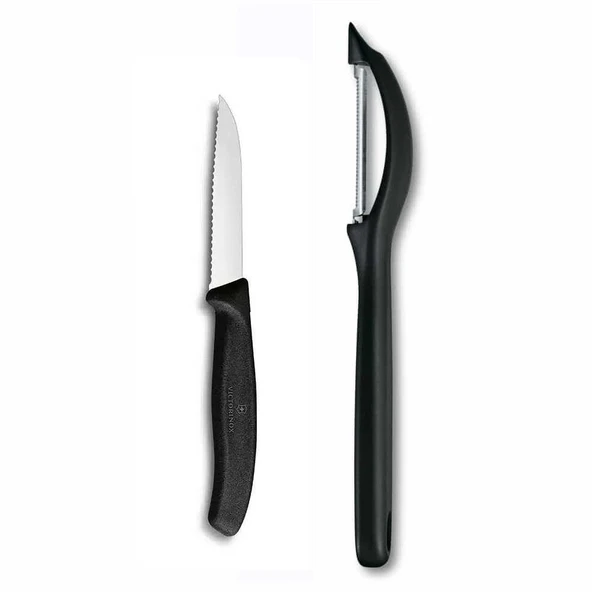 Victorinox Domates Soyacağı - 8 CM Sivri Uçlu Tırtıklı Sebze Meyve Bıçağı ürün görseli