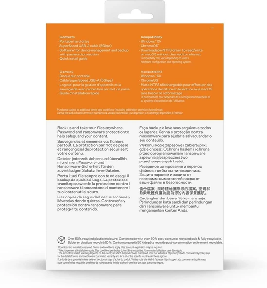 Western Digital My Passport WDBR9S0060BBK USB 3.2 2.5" 6 TB Harici Harddisk Beyaz Outlet - 5