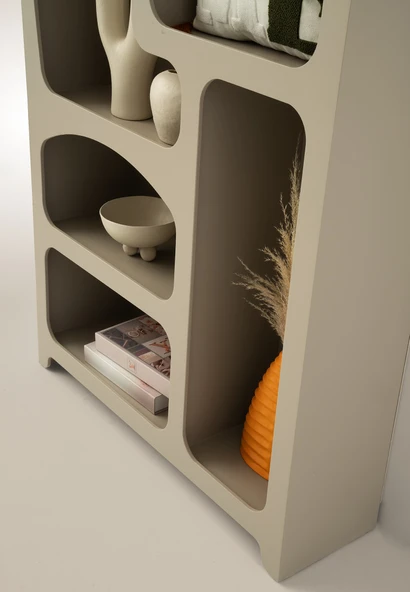 Nevada Bohem Kitaplık Dekoratif Büyük Duvar Rafı Kitaplık 6 Bölmeli Mdf - 4