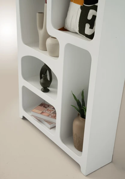 Nevada Bohem Kitaplık Dekoratif Büyük Duvar Rafı Kitaplık 6 Bölmeli Mdf - 7