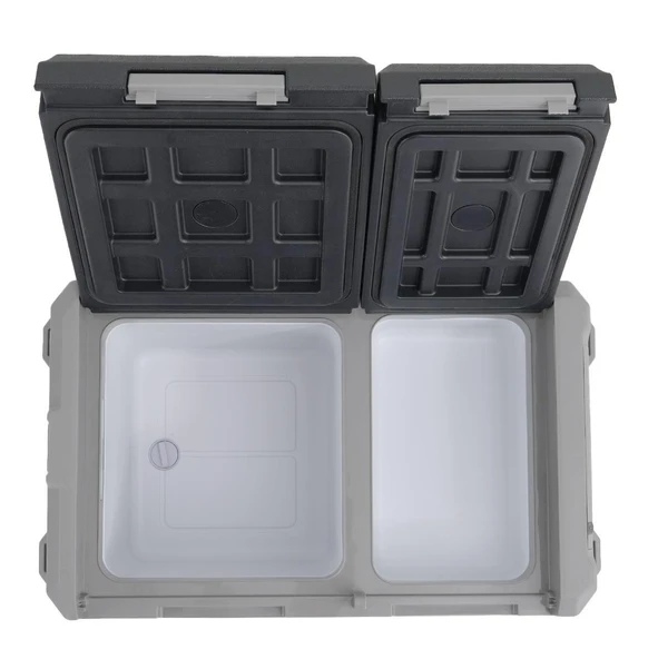 TC21-17 Çift Kapaklı 40 Litre Taşınabilir Araç Buzdolabı 12V/24V/220V Uyumlu - 4