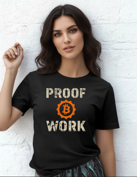DEVISSO TRADERS Proof B Work - Bitcoin - Trader, Borsaci Kadın Siyah T-Shirt