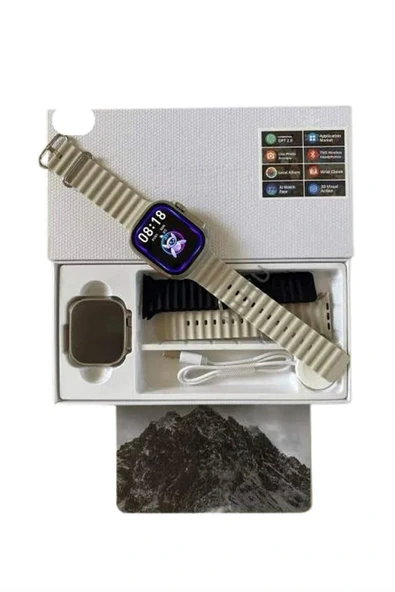 Akıllı Saat Çok Fonksiyonlu Unısex Sosyal Medya Girişli Bluetooth Bağlantılı - 4
