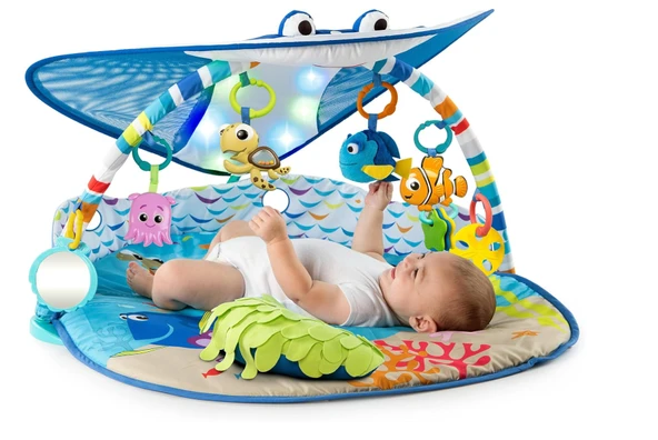 Bright Starts Finding Nemo Mr. Ray Ocean Lights & Music Gym - Resim 7