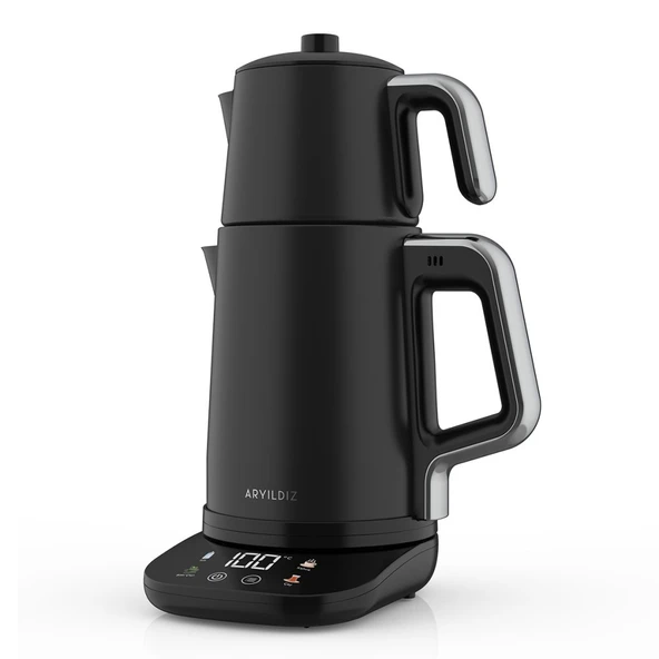 Aryıldız Vision Steel Mat Siyah Çay Makinesi - 2