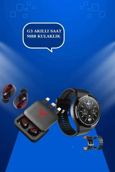 Ucuz Kaliteli Akıllı Saat ve Powerbank Bluetooth Kulaklık 5.1 Stereo ANC Özelliği - 5