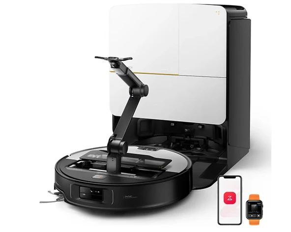 Roborock Saros Z70 gümüş Çöp İstasyonlu Akıllı Robot Süpürge ürün görseli