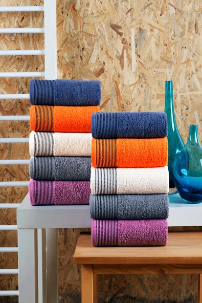 BAMİROSE 50x90 CM 10'LU AMORE EL & YÜZ HAVLU SETİ - 2