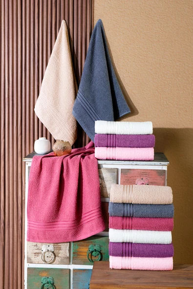 BAMİROSE 50x90 CM 12'Lİ SEİ EL & YÜZ HAVLU SETİ - 2