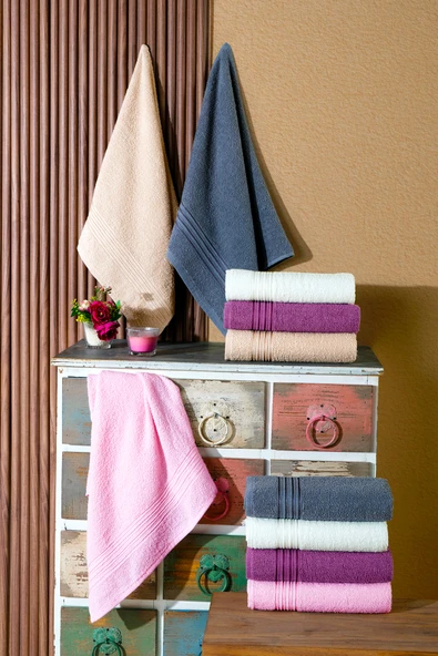 BAMİROSE 50x90 CM 10'LU SEİ EL & YÜZ HAVLU SETİ - 2