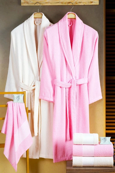 BAMİROSE DREAM 8 PARÇA KUTULU PAMUK BORNOZ TAKIMI (2 BORNOZ, 2 70X140 BANYO HAVLU, 2 50X90 BAŞ HAVLUSU,2 SBN) - 10