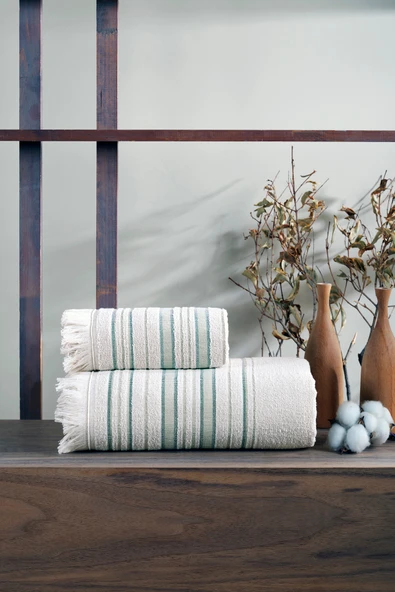 BAMİROSE Liana 50x90 70x140 Cm 2'li Banyo Havlu Takımı, Plaj Havlusu, Peştemal - 3