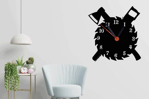 Duvar Saati-Ağaç İşleme-35 cm x 35 cm