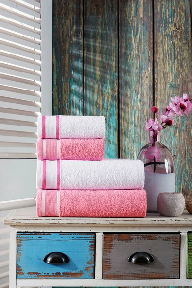 BAMİROSE 50x90 + 70x140 CM BELLİSİMO 4'LÜ BANYO HAVLU TAKIMI - 4