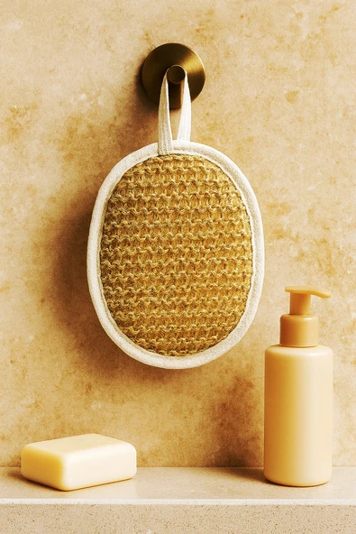 BAMİROSE %100 ORGANİK DOĞAL KETEN KESE, PEELİNG LİFİ, ANTİ SELÜLİT LİFİ, BANYO HAMAM KESESİ, GÖZENEK AÇMA LİF - 4