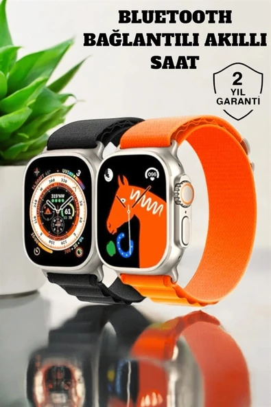 Bluetooth Bağlantılı 49MM Dokunmatik Akıllı Saat Sağlık ve Spor Takip Özellikli - 2