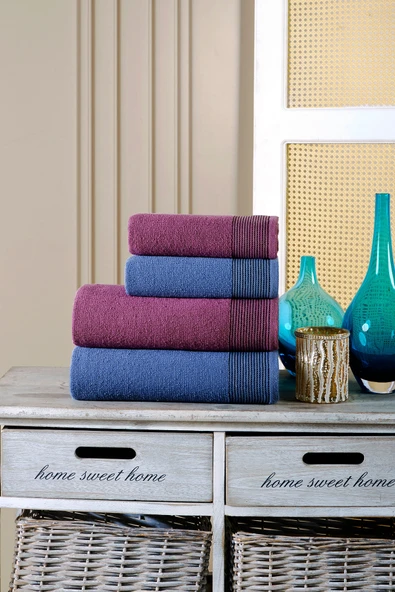 BAMİROSE 50x90 70x140 CM AMORE BATH 4'LÜ BANYO HAVLU TAKIMI, PLAJ HAVLUSU, HAMAM TAKIMI, ÇEYİZLİK HAVLU, SPA - 12