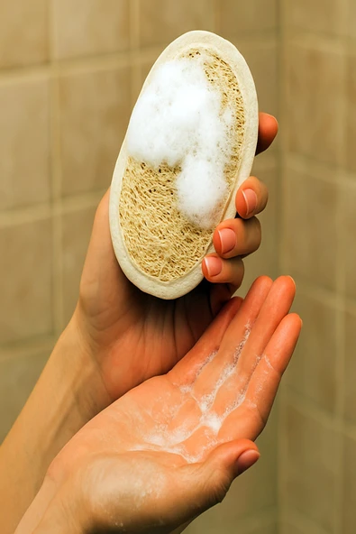 BAMİROSE %100 ORGANİK DOĞAL KABAK LİFİ, PEELİNG LİFİ, ANTİ SELÜLİT LİFİ, BANYO HAMAM KESESİ, GÖZENEK AÇMA LİF - 5