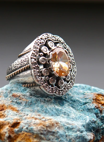 925 Ayar Kadın Gümüş Yüzük sy00075 - Resim 3